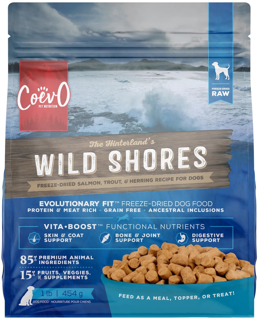 Coevo Freeze-Dried Raw Wild Shores Recipe | Dogs (1lb)