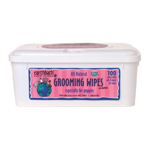 Earthbath Puppy Grooming Wipes w/ Cherry (100 pack)