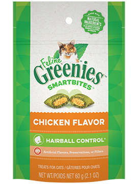 Feline Greenies Chicken Smartbites Hairball | Cat (2.1oz)
