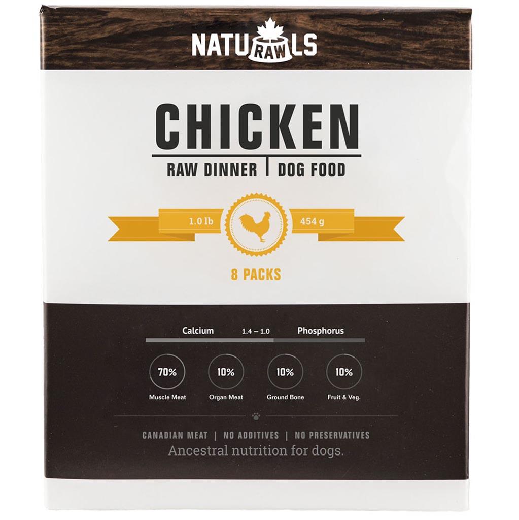 NatuRAWls Chicken &amp; Veggie Raw Diet (1 Lb) - 8pk