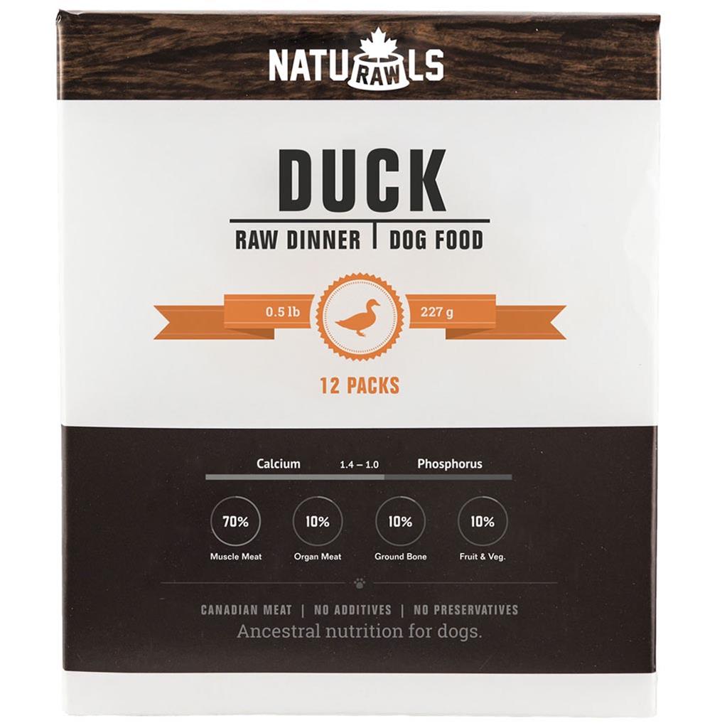 NatuRAWls Duck &amp; Veggie Raw Diet (1/2 Lb) - 12pk