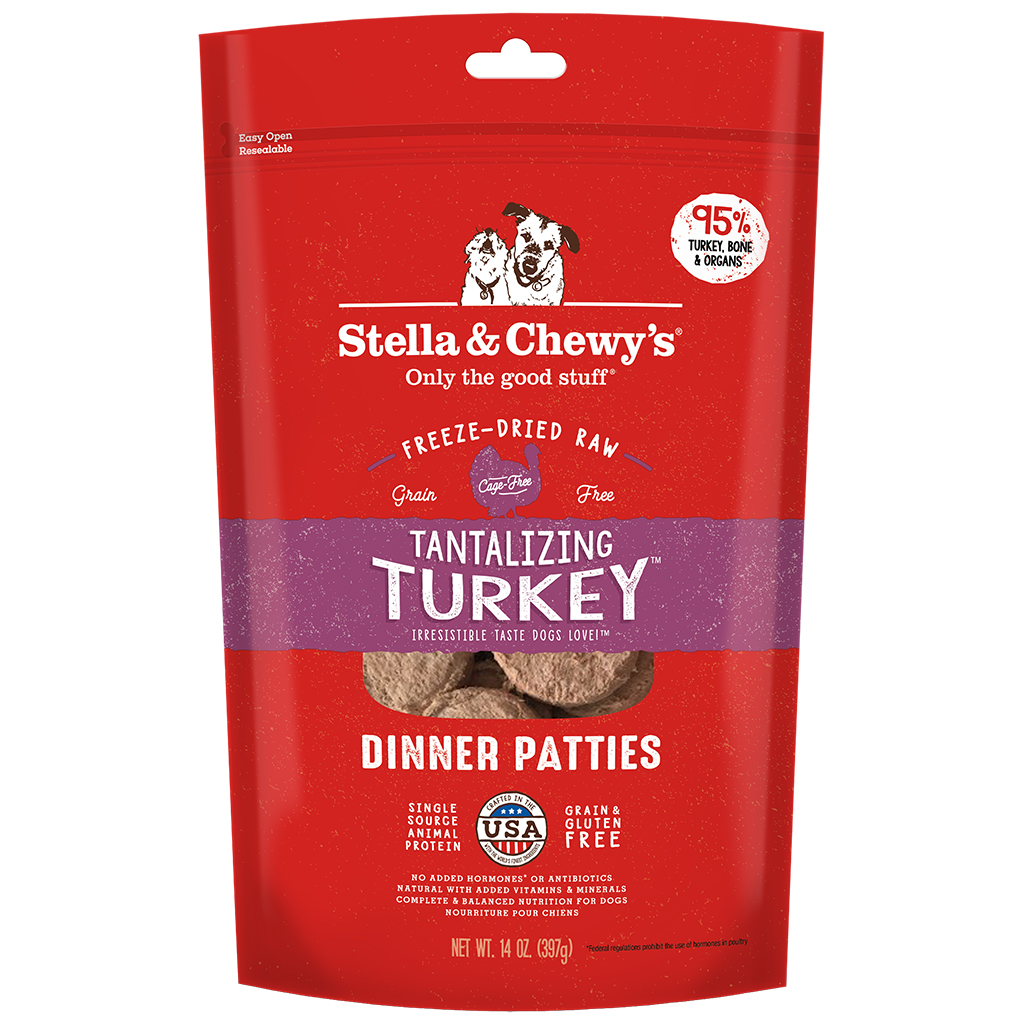 Stella &amp; Chewy's Freeze Dried Dinner Patties - Tantalizing Turkey | Dog (14oz)