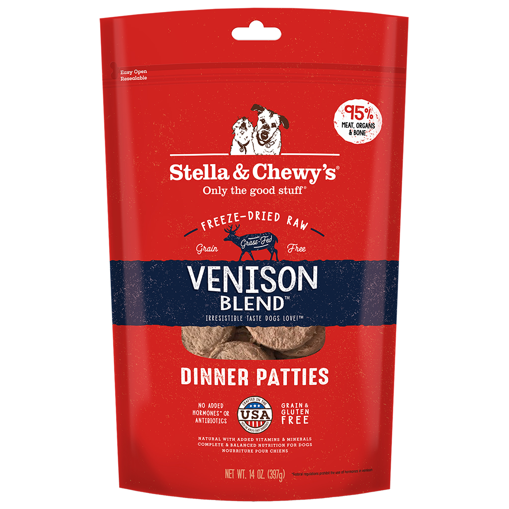 Stella &amp; Chewy's Freeze Dried Dinner Patties - Venison Blend | Dog (14oz)