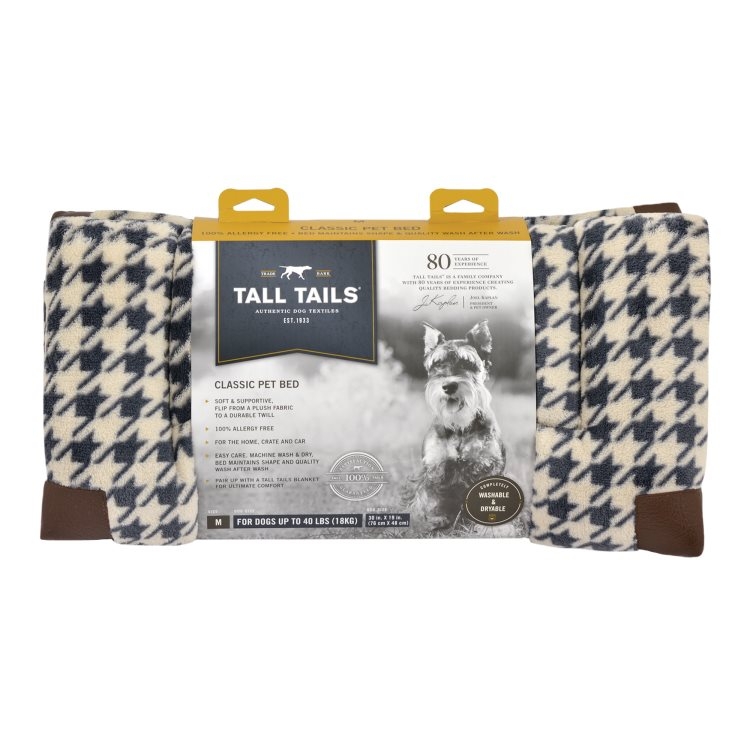 Tall Tails Houndstooth Fleece Crate Beds
