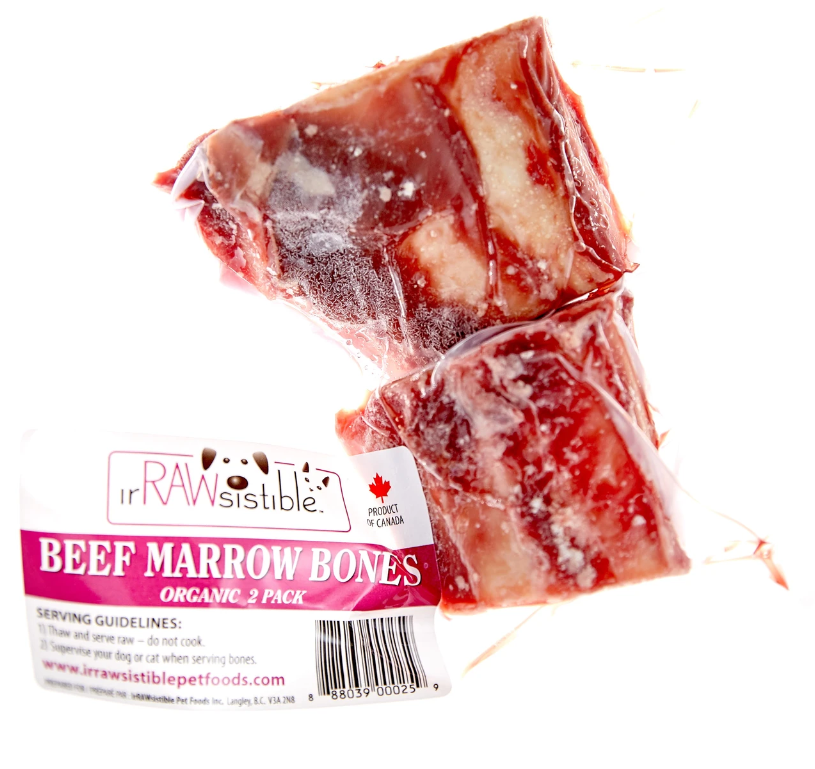 IrRAWsistible Frozen Beef Marrow Bones 2.5&quot; 2Pk