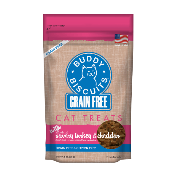 Buddy Biscuit Savory Turkey/Cheddar Cat Treats (3oz)