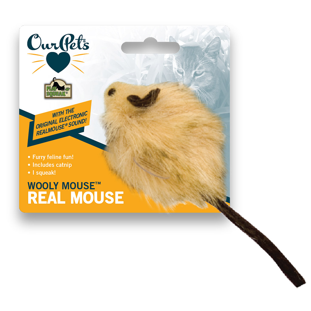 Play N Squeak Wooly Mouse Cat Toy