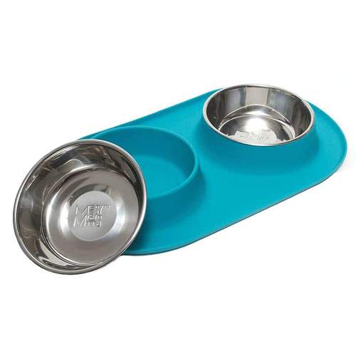 Messy Mutts Double Silicone Feeder (Blue)