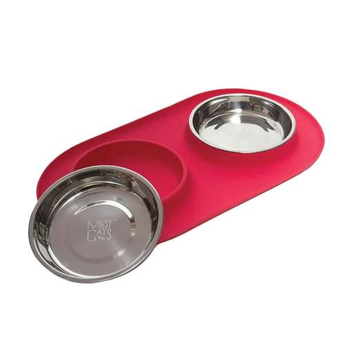 Messy Cats Double Silicone Feeder