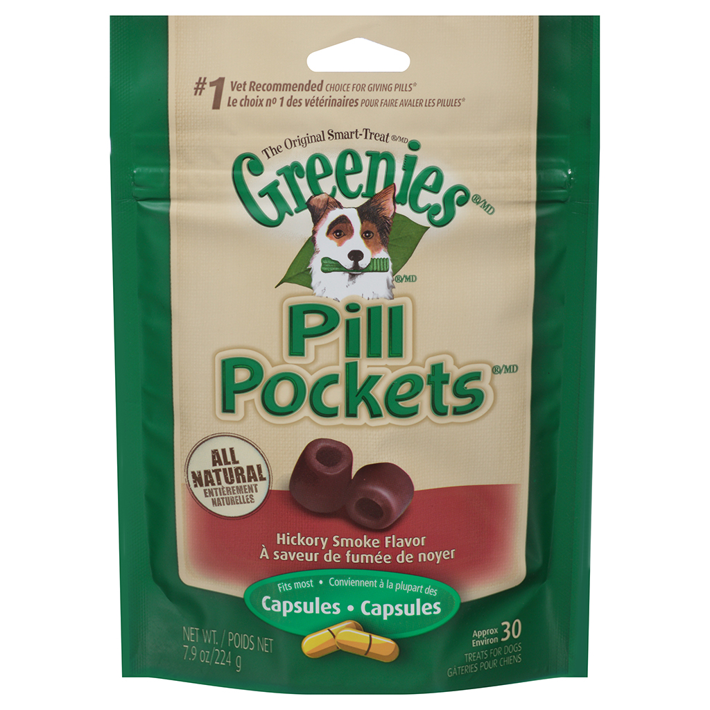 Greenies Hickory Smoke Pill Pockets | Dog (7.9oz) Capsule Size