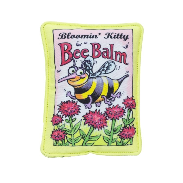 Fuzzu Bloomin Kitty Bee Balm Seed Packet Toy