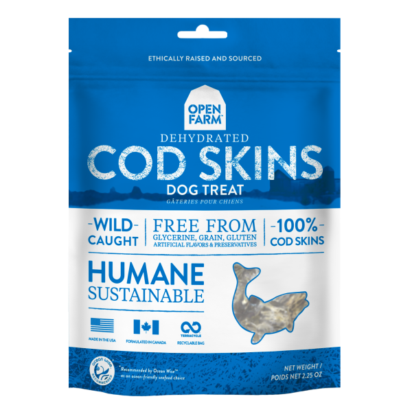 Open Farm Dehydrated Cod Skin Treats (2.25oz)