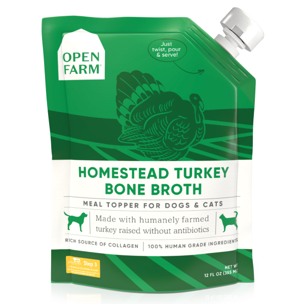 Open Farm Turkey Bone Broth Topper | Dog/Cat (12oz)