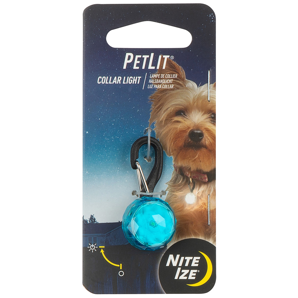 Nite Ize PetLit LED Collar Light | Turquoise Jewel