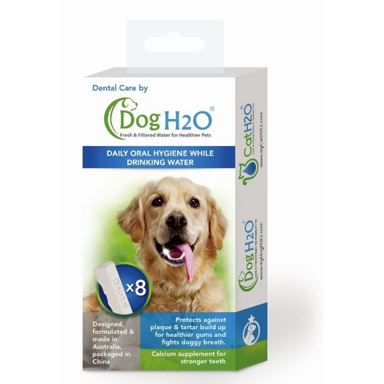 H2O Dental Care Dissolving Tablets | Dog/Cat 8Pk