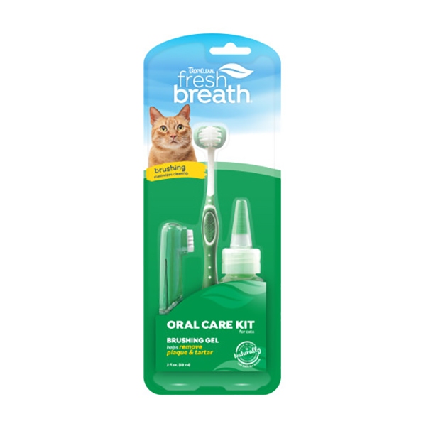 Tropiclean Fresh Breath Oral Care Brush Kit | Cat