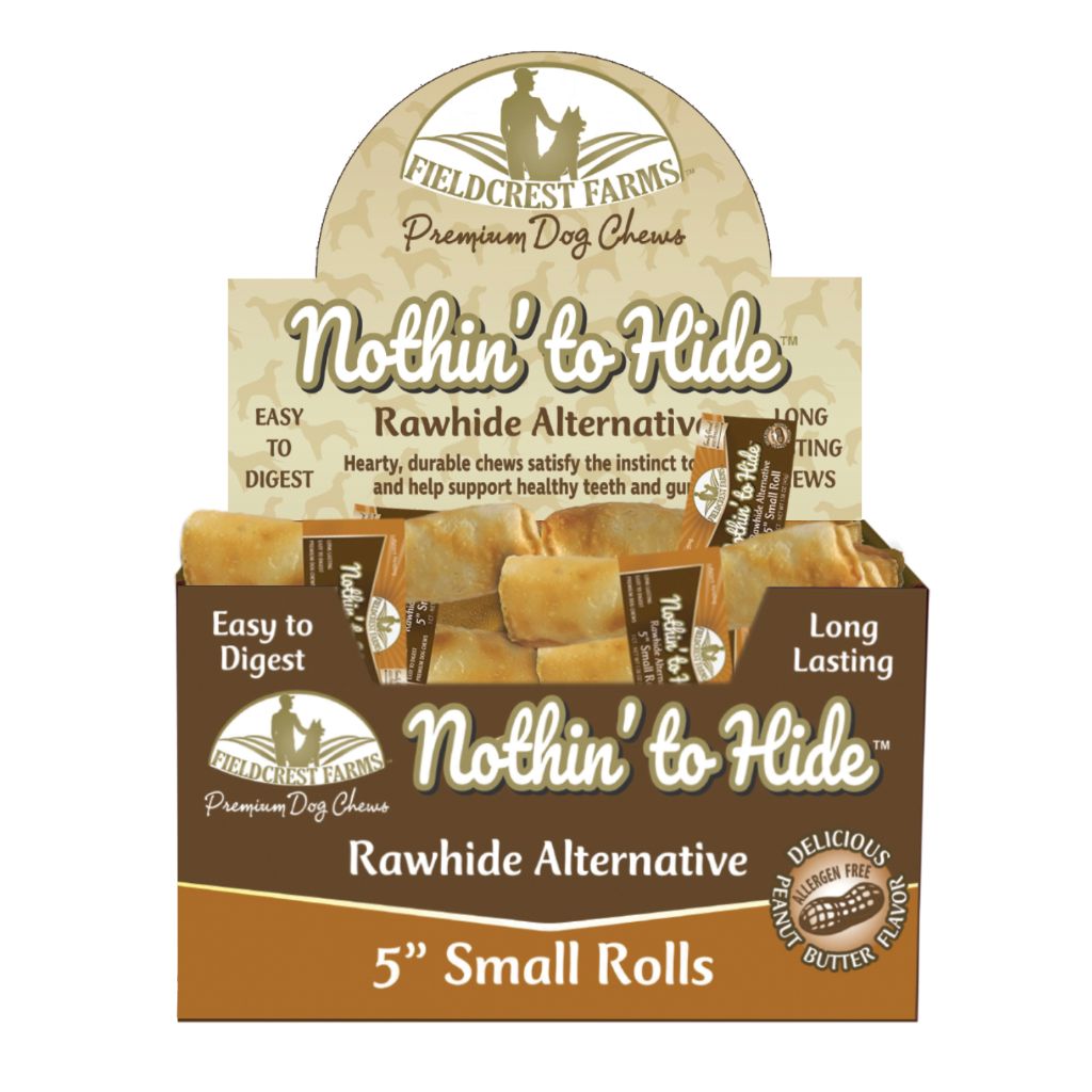 Nothin' to Hide Peanut Butter 5&quot; Roll | Rawhide Alternative