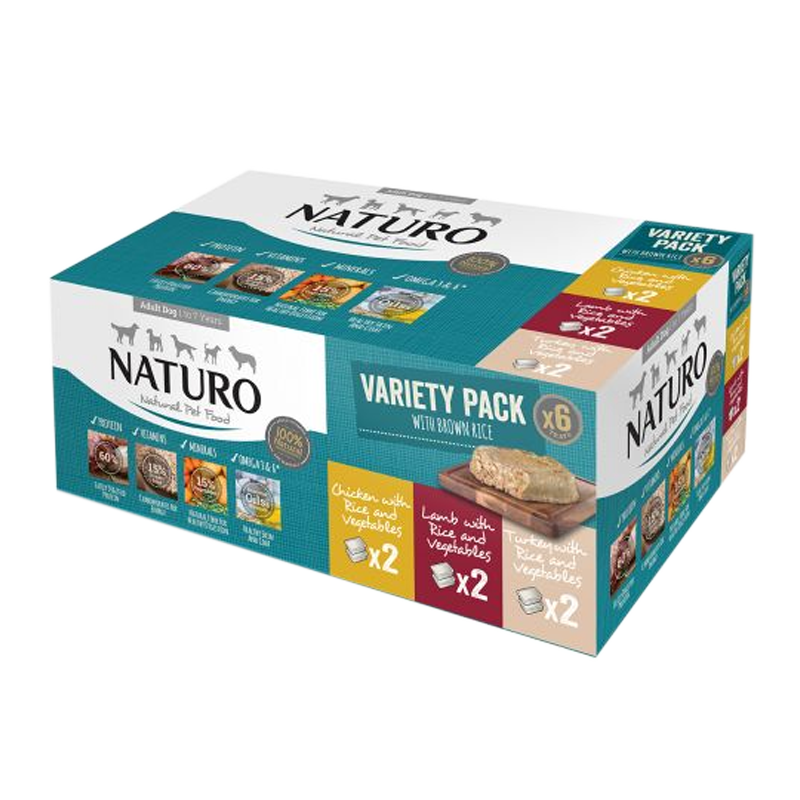 Naturo Variety Pack with Brown Rice | Dog (6pk)