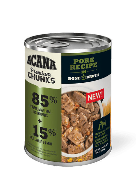 Acana Premium Chunks Pork Recipe in Bone Broth (363g)