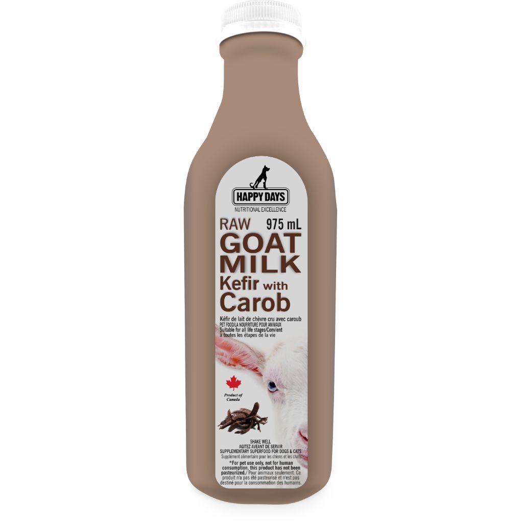 Happy Days Raw Goat Milk Carob Kefir (975ml)