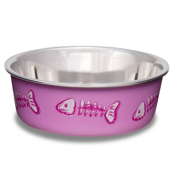 Bella Bowls Pink Skeleton | Cat &amp; Small Dog