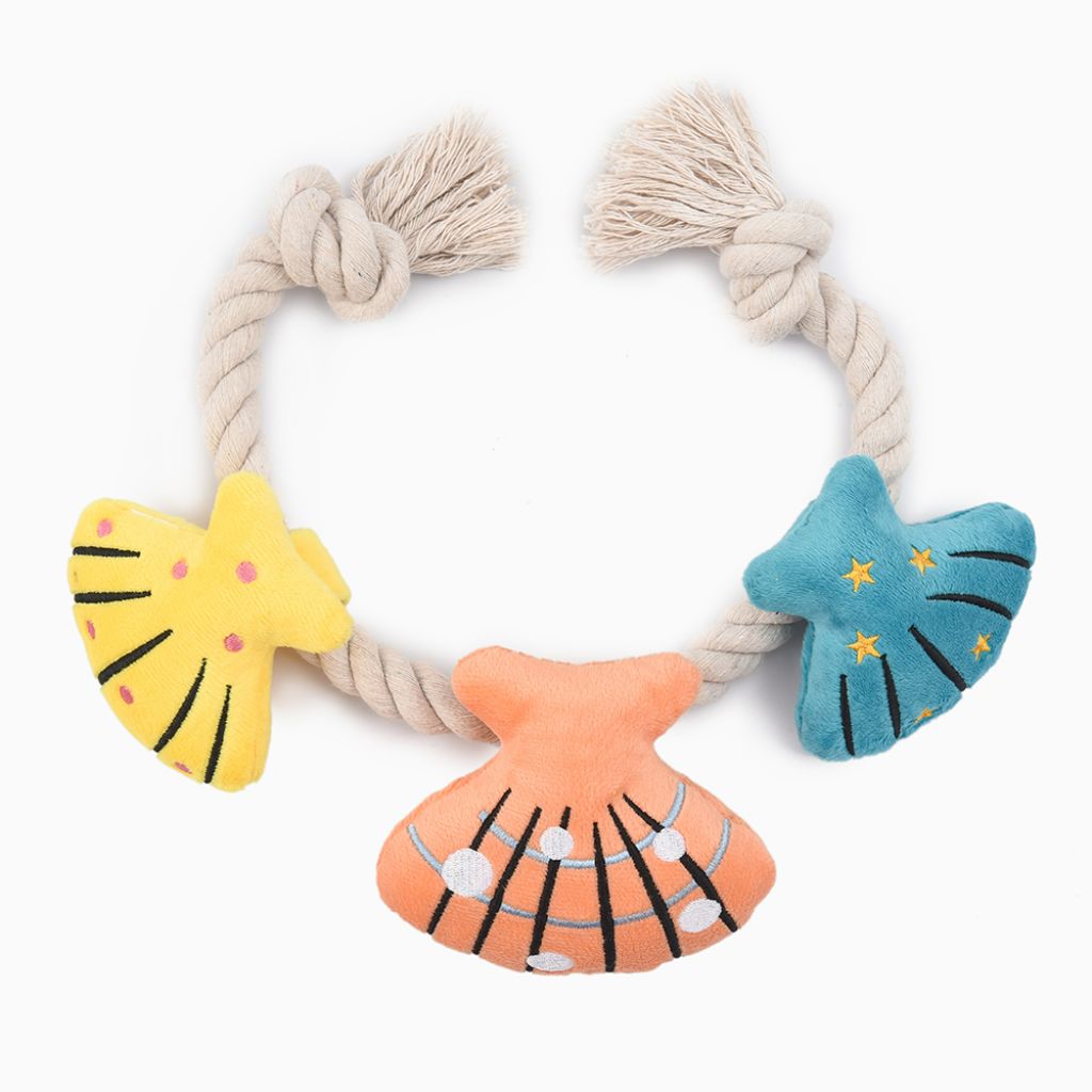 Hugsmart Beach Daze Shell Necklace | Dog Toy