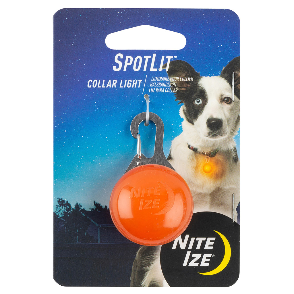 Nite Ize SpotLit LED Collar Light | Orange Plastic