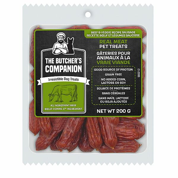 The Butcher's Companion Sausage Treats | Beef &amp; Veggie (250g)