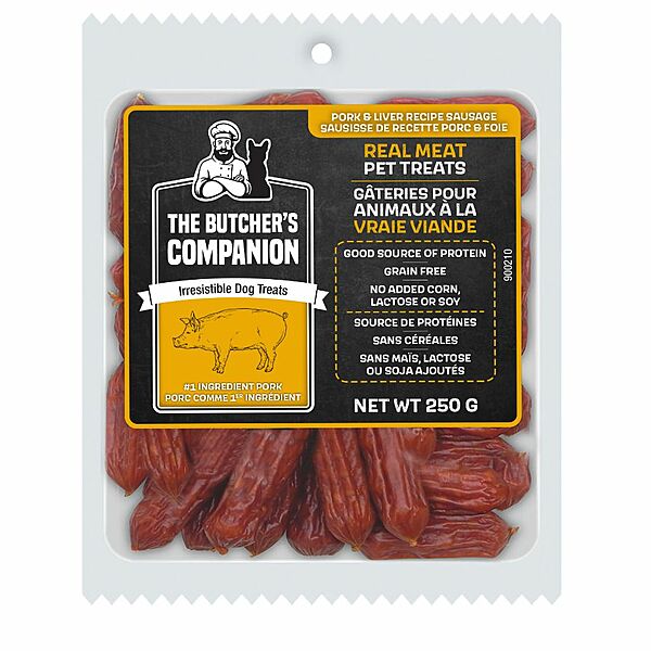 The Butcher's Companion Sausage Treats | Pork w/ Liver (250g)