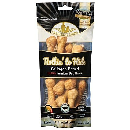 Nothin' to Hide 3&quot; Ultra Knotted Bones | Beef (12pk)
