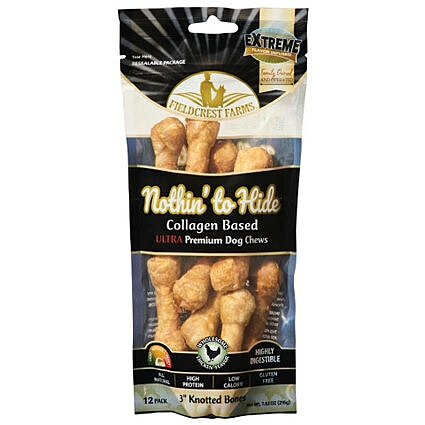 Nothin' to Hide 3&quot; Ultra Knotted Bones | Chicken (12pk)
