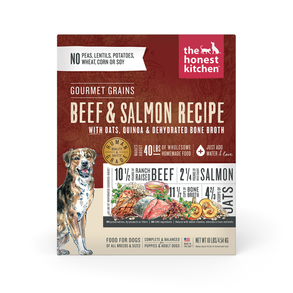Honest Kitchen Dehydrated Gourmet Grains Beef &amp; Salmon | Dog (10lbs)