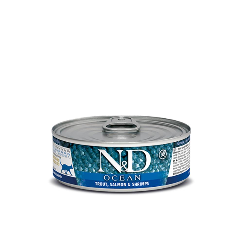 Farmina N&amp;D OCEAN Trout, Salmon and Shrimp | Cat (70g)
