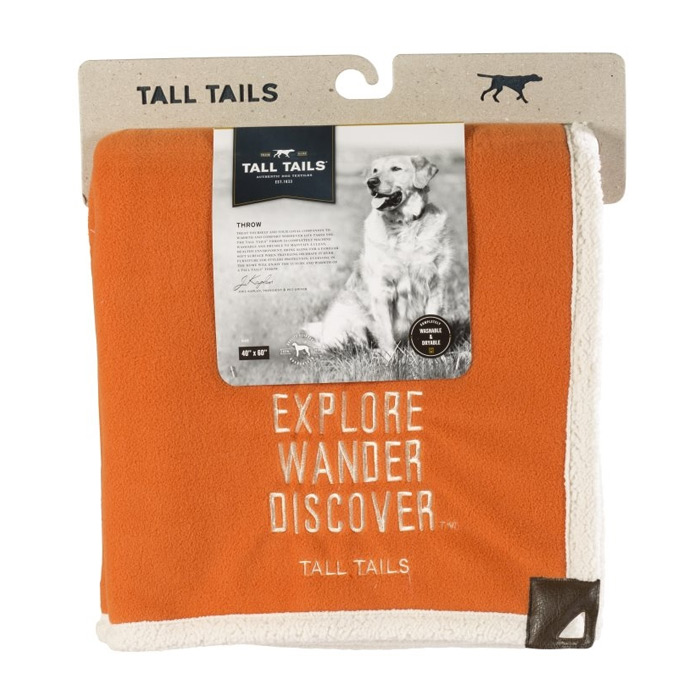 Tall Tails Fleece Blanket/Throw Orange Explore (30x40&quot;)