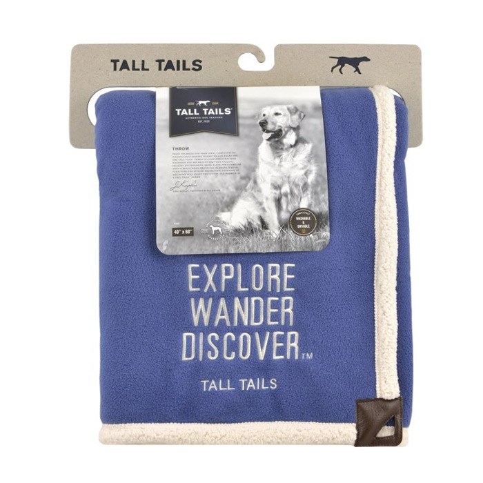 Tall Tails Fleece Blanket/Throw Blue Explore (40x60&quot;)